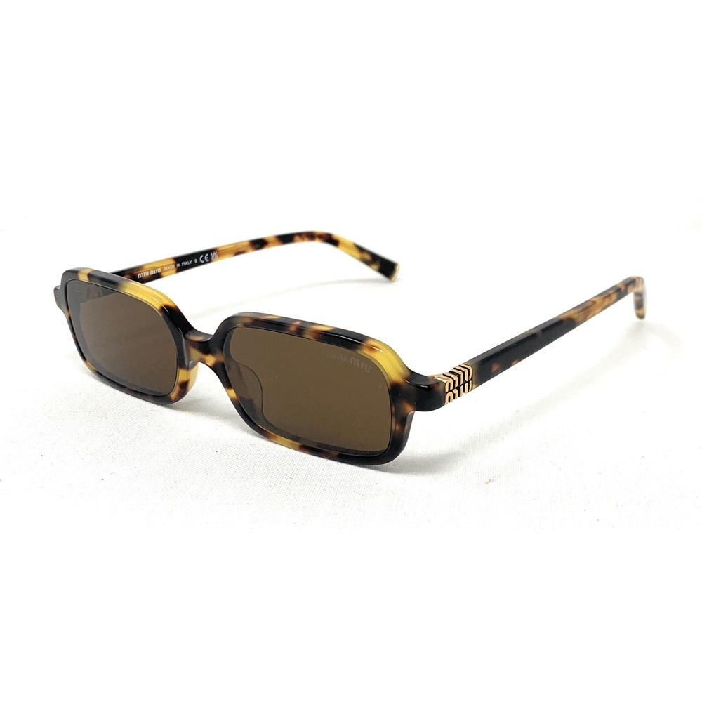 MIU MIU MU 11ZS VAU2Z1 Women's Honey Havana Rectangle Sunglasses 52-15-140